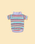Pet & Me Spring Summer Lavender Ruffle Crochet Short Sleeve Polo Shirt
