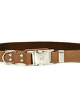 Modern Style Quick-Release Leather Dog Collar