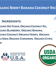 Dog Mamma's Organic Berry Banana Coconut Recipe - USDA Organic Certified Dog Treats