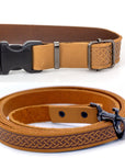 Celtic Sport Leather Collar and Leash Set