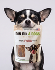 Pork Dog Treats, 5 Ounce Bag, Single Ingredient, High Protein