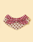Christmas Morning Gingerbread Man Gingham Print Handmade Bandana