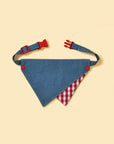 Park Day Denim Gingham Print Handmade Bandana