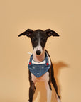 Reversible Denim Cherry Overalls Pet Bandana