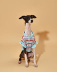 Pet & Me Spring Summer Ocean Blue Ruffle Crochet Short Sleeve Polo Shirt