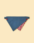 Park Day Denim Gingham Print Handmade Bandana