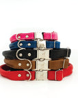 Rolled Leather Quick-Release Dog Collar