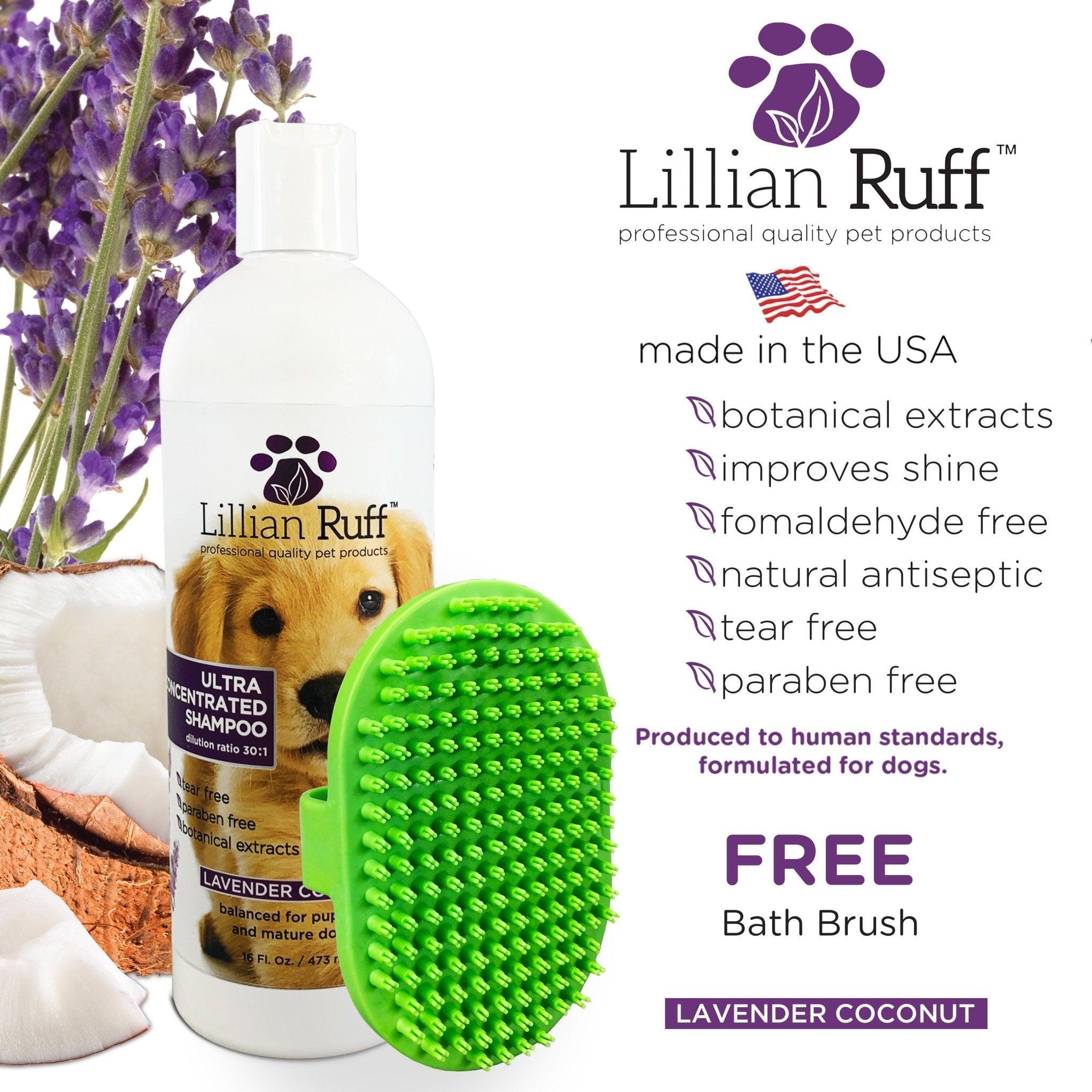 Ultra Concentrated Shampoo (16oz With Brush) - Lillian Ruff-LR-CONCENTRATED-16-BATHBRUSH