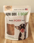Pork Dog Treats, 5 Ounce Bag, Single Ingredient, High Protein