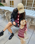 Rosé Bliss Thin Useless Striped Scarf (Free with Matching Sweater Purchase)