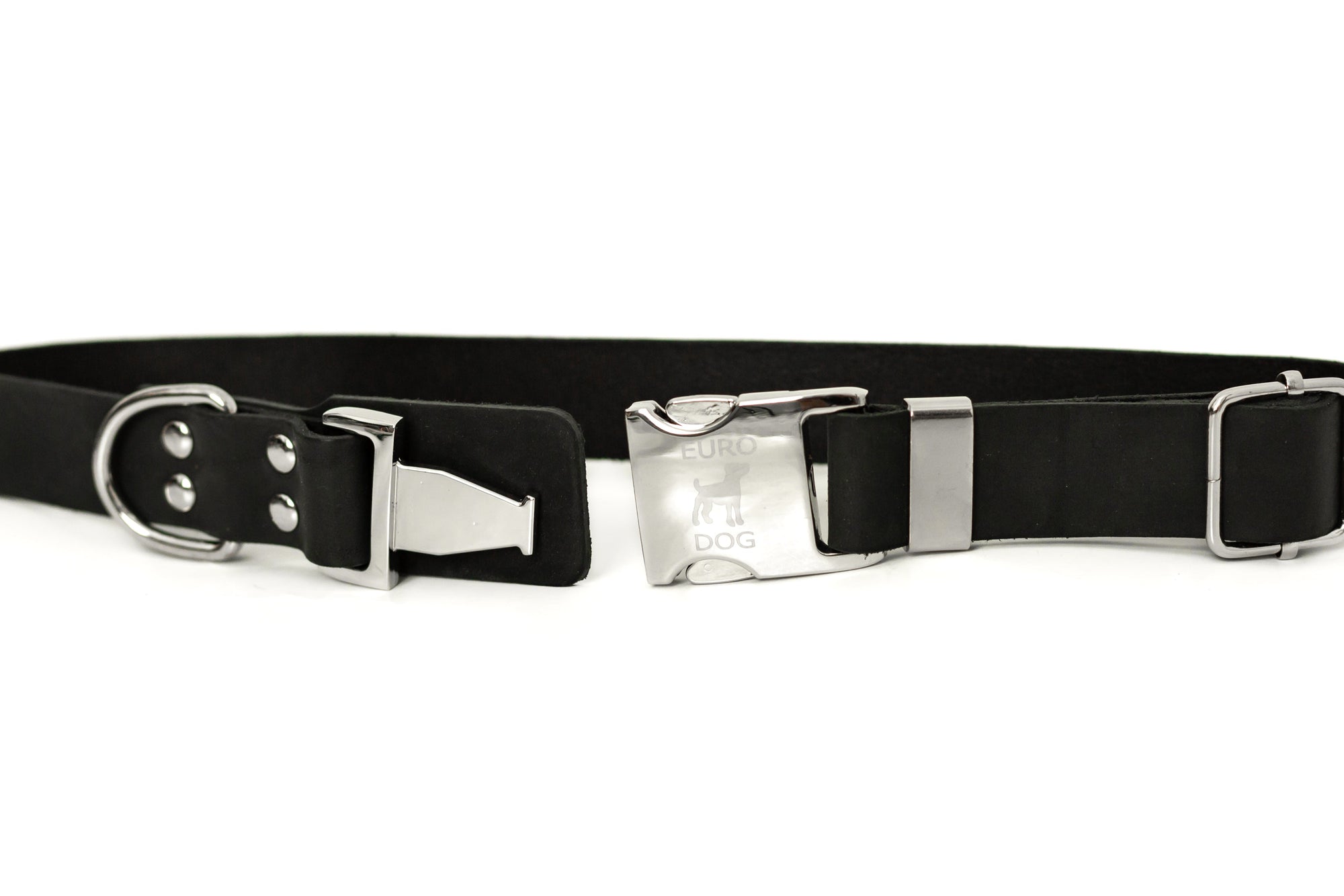 Modern Style Quick-Release Leather Dog Collar