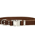 Modern Style Quick-Release Leather Dog Collar