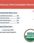 Dog Mamma's Organic Apple Cranberry Recipe - USDA Organic Certified Dog Treats