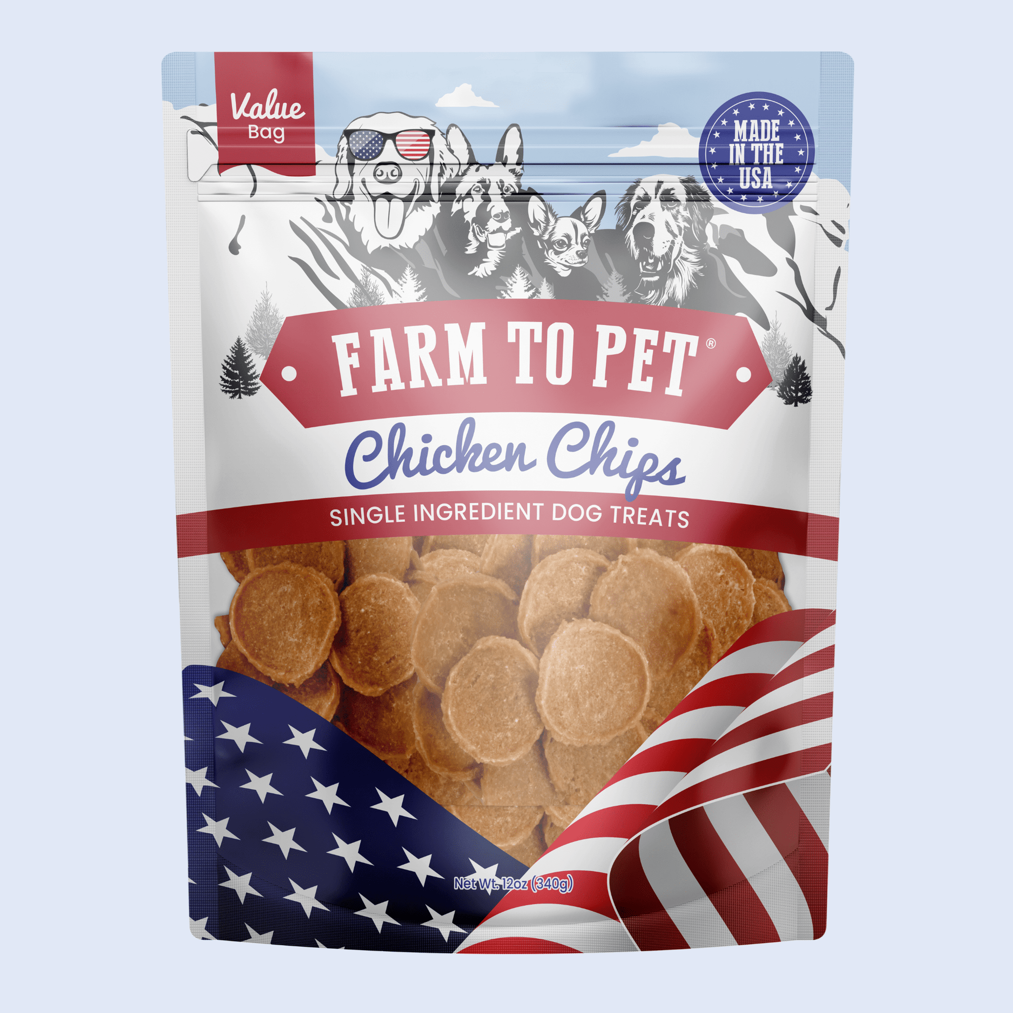 Americana Chicken Chips for Dogs | Celebrate with USA-made Dog Treats