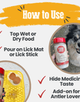 Treat Topper Antler Powder Dog Food Topper | Nutritional Supplement for Dogs and Cats