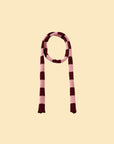 Rosé Bliss Thin Useless Striped Scarf (Free with Matching Sweater Purchase)