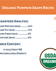 Dog Mamma's Organic Pumpkin Snaps Recipe- USDA Organic Certified Dog Treats