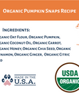 Dog Mamma's Organic Pumpkin Snaps Recipe- USDA Organic Certified Dog Treats