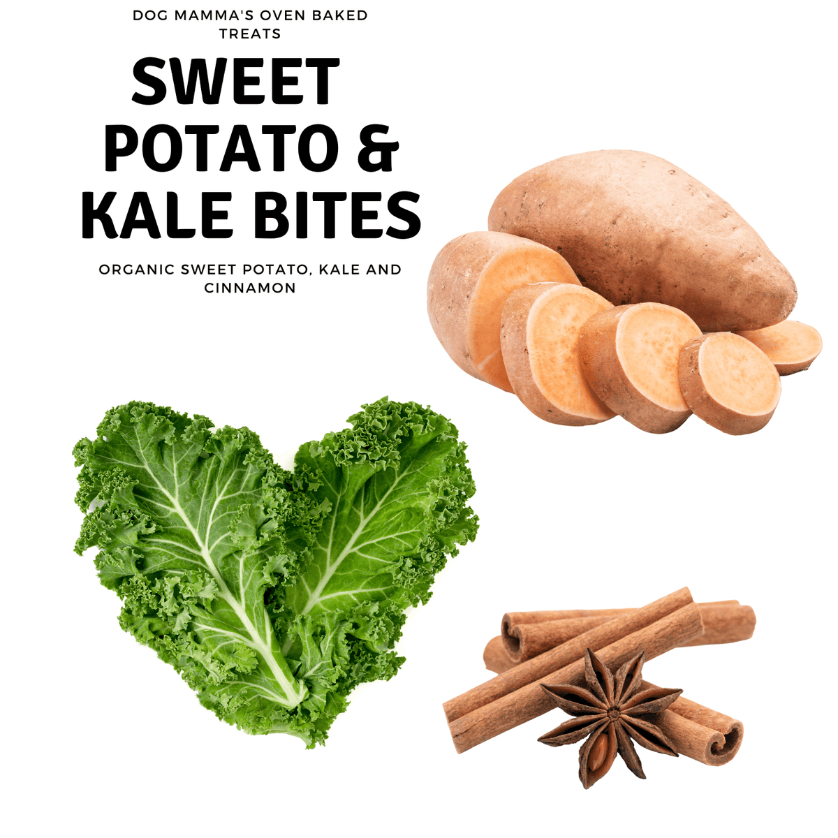 Dog Mamma's Organic Sweet Potato &amp; Kale Recipe - USDA Organic Certified Dog Treats