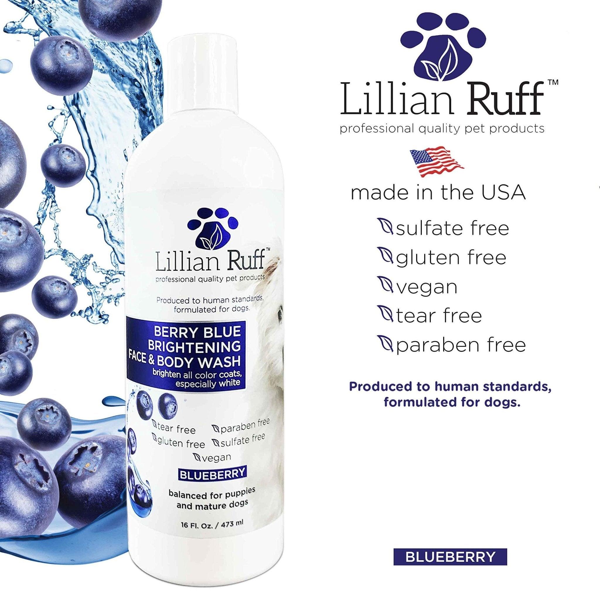 Berry Blue Brightening Face and Body Wash - Lillian Ruff-LR-BLUEBERRY-16OZ