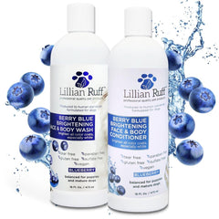 Berry Blue Brightening Shampoo & Conditioner Set - Lillian Ruff-LR-BLUEBERRY-SH&CON-SET